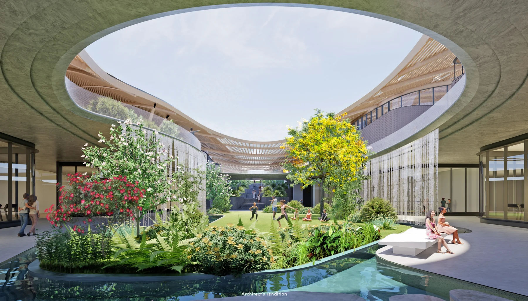 Southlinks clubhouse courtyard — artist’s perspective