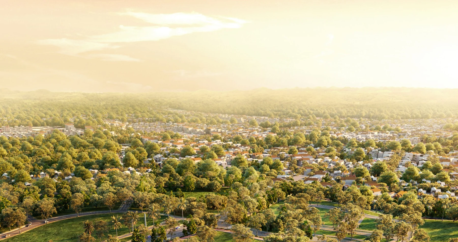 Green spaces around the Southlinks Estate masterplan — artist’s perspective