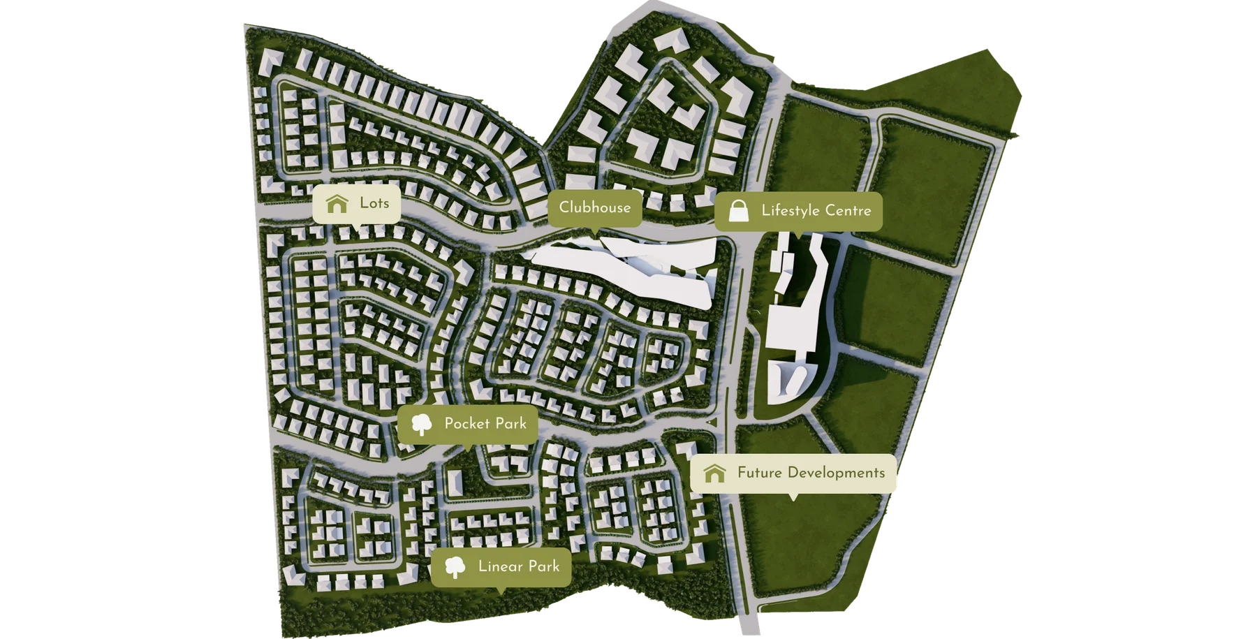 Southlinks Estate masterplan perspective